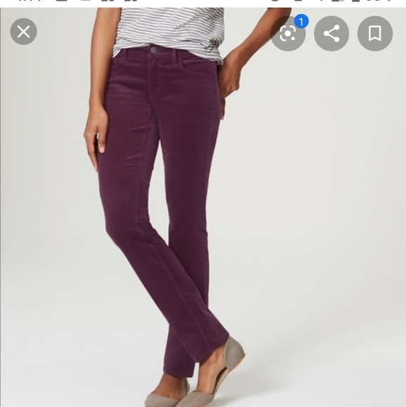 LOFT Pants - NEW LOFT Modern Straight Purple Courdoury Pants
